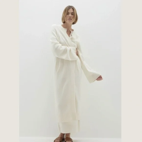 Naked Cashmere Makena Longline Ecru White Cashmere Cardigan, Size M - Picture 8 of 16